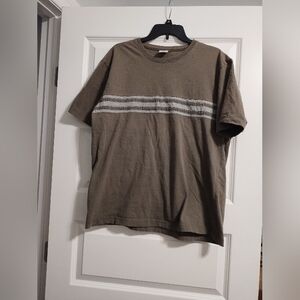 Men's Green Striped T-Shirt